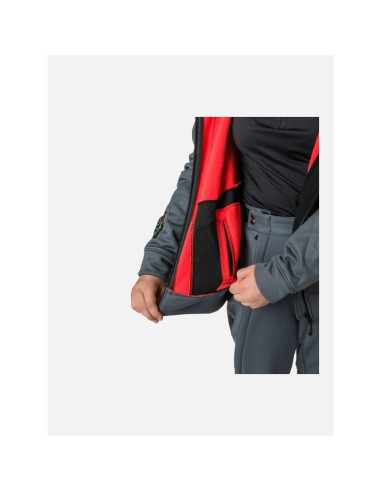 Kurtka rossignol racing jacket junior - black czarny