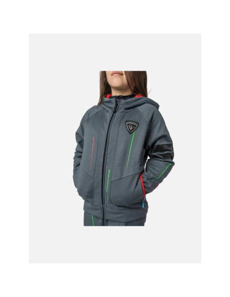 Kurtka rossignol racing jacket junior - black czarny