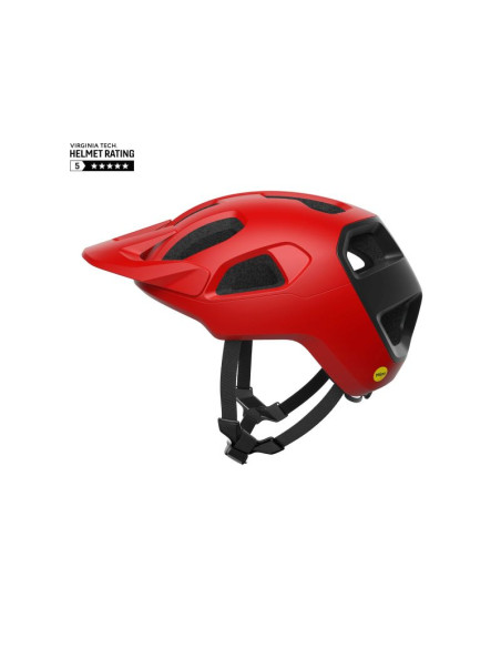 Kask rowerowy poc cularis czerwono czarny