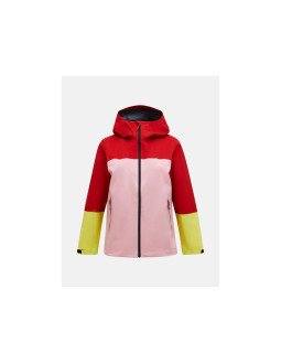 Kurtka damska peak performance w trail hipe 2.5l shell jacket kolor czerwony
