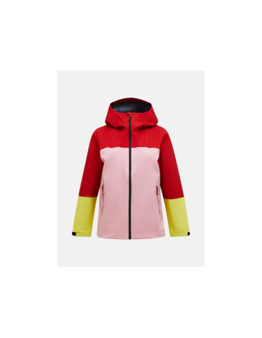 Kurtka damska peak performance w trail hipe 2.5l shell jacket kolor czerwony