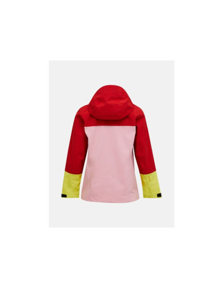 Kurtka damska peak performance w trail hipe 2.5l shell jacket kolor czerwony