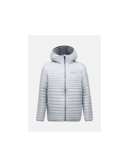 Kurtka męska peak performance m monolight insulated hood jacket kolor szary