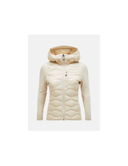 Kurtka peak performance w helium down hybrid hood beżowy