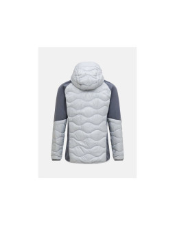 Kurtka puchowa męska peak performance m helium down hybrid hood kolor szary 2
