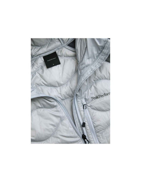 Kurtka puchowa męska peak performance m helium down hybrid hood kolor szary