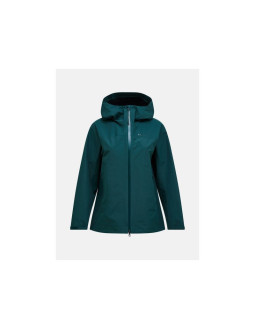 Kurtka damska peak performance w treeline hipe 2.5l shell jacket kolor zielony