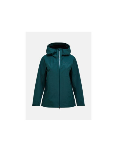 Kurtka damska peak performance w treeline hipe 2.5l shell jacket kolor zielony