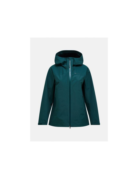 Kurtka damska peak performance w treeline hipe 2.5l shell jacket kolor zielony