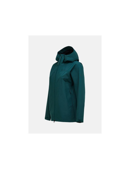Kurtka damska peak performance w treeline hipe 2.5l shell jacket kolor zielony