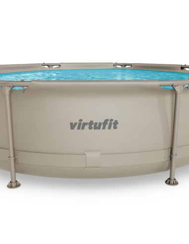 Virtufit okrągły basen 305 cm z pompą filtrującą beżowy