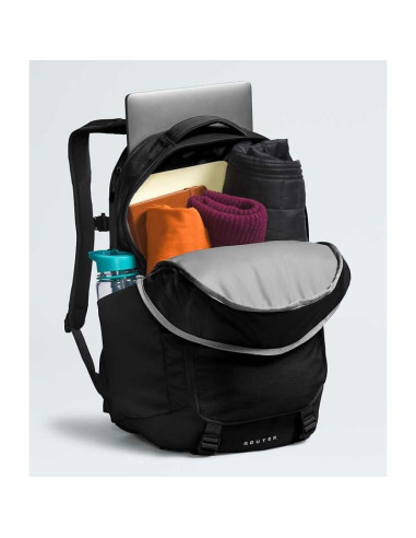 The north face router plecak czarny nylon, poliester pochodzący z recyklingu