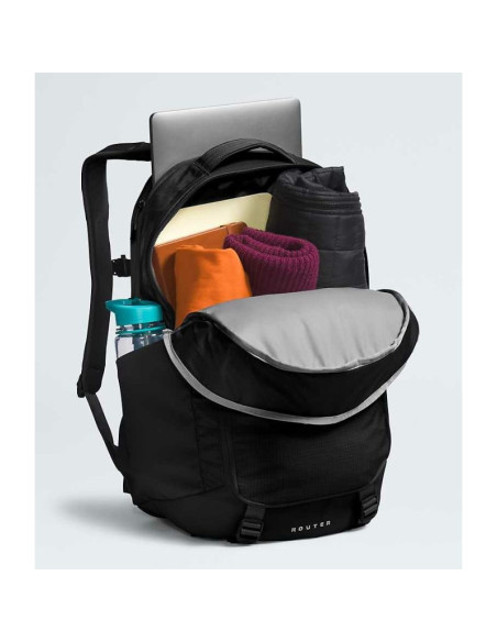 The north face router plecak czarny nylon, poliester pochodzący z recyklingu