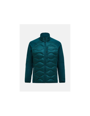 Kurtka puchowa męska peak performance m helium down hybrid jacket kolor zielony