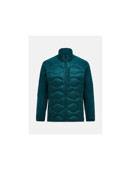 Kurtka puchowa męska peak performance m helium down hybrid jacket kolor zielony