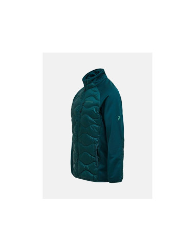 Kurtka puchowa męska peak performance m helium down hybrid jacket kolor zielony