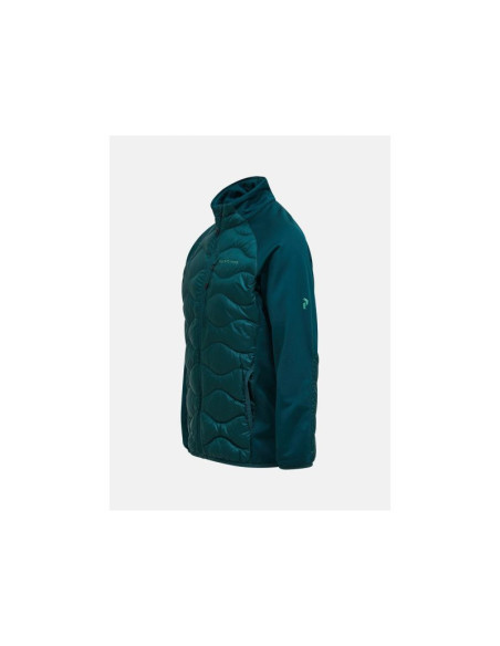 Kurtka puchowa męska peak performance m helium down hybrid jacket kolor zielony
