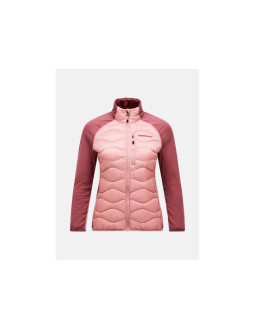 Kurtka damska puchowa peak performance w helium hybrid down jacket kolor różowy