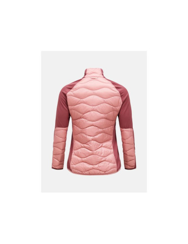 Kurtka damska puchowa peak performance w helium hybrid down jacket kolor różowy