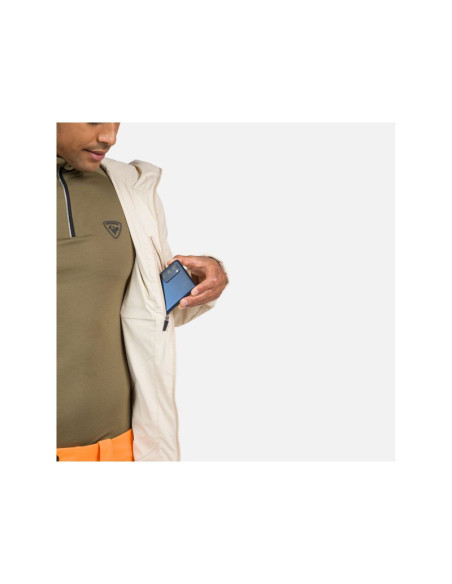 Kurtka outdoorowa męska rossignol opside hoodie jkt beżowa