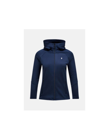 Bluza rozpinana damska peak performance rider essentials zip hood - blue shadow/blue shadow rozmiar: s