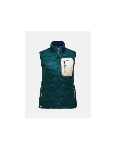 Kamizelka damska peak performance w helium utility down vest kolor zielony