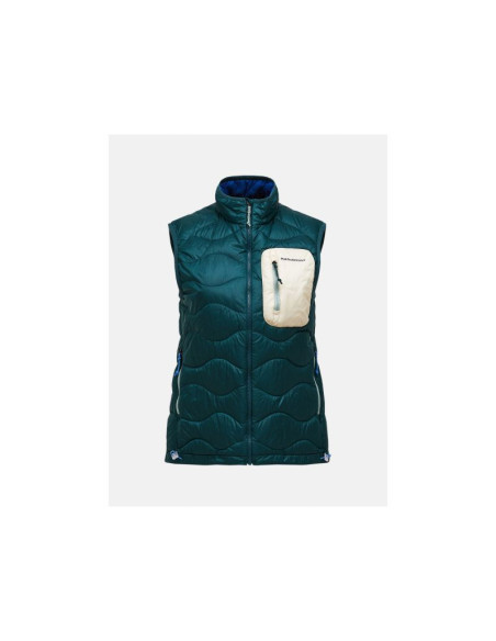 Kamizelka damska peak performance w helium utility down vest kolor zielony