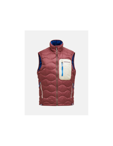 Kamizelka puchowa męska peak performance m helium utility down vest kolor czerwony