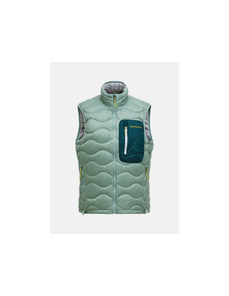 Kamizelka puchowa męska peak performance m helium utility down vest kolor zielony