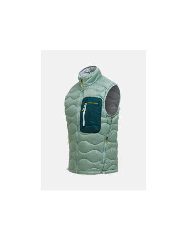 Kamizelka puchowa męska peak performance m helium utility down vest kolor zielony