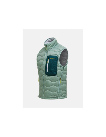 Kamizelka puchowa męska peak performance m helium utility down vest kolor zielony