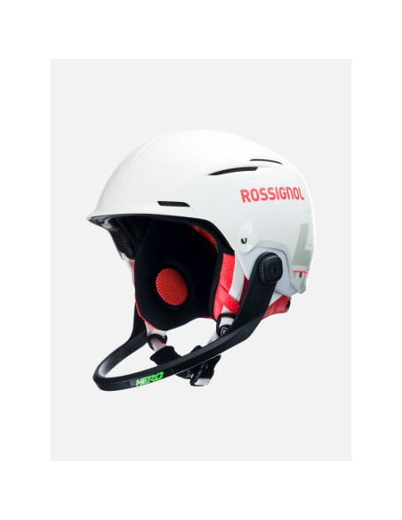 Kask narciarski rossignol hero slalom impacts white z gardą