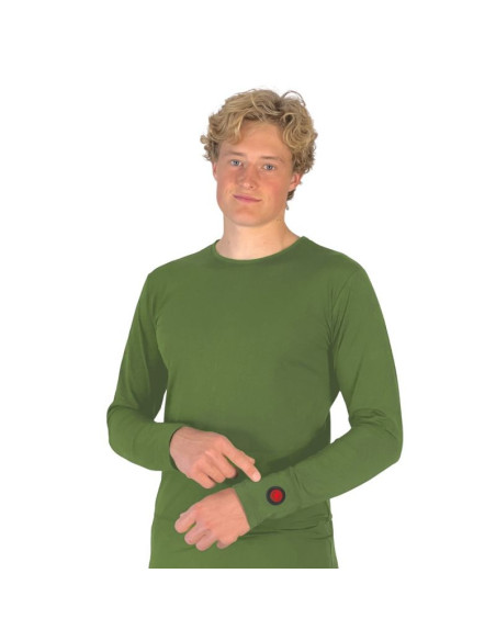 Glovii gj1cm koszula/top bluza wycięcie pod szyją długi rękaw elastan, poliester