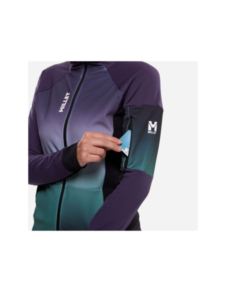 Kurtka narciarska millet pierraent hoodie fioletowa