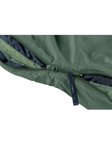 Deuter orbit sl 0c/32f dorosły śpiwór typu mumia tkanina, polietylenosulfon (pes), ripstop zielony