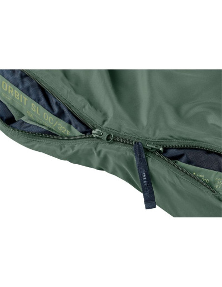 Deuter orbit sl 0c/32f dorosły śpiwór typu mumia tkanina, polietylenosulfon (pes), ripstop zielony
