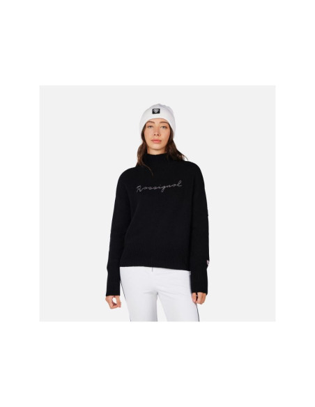 Sweter damski rossignol w signature sweater czarny