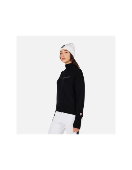 Sweter damski rossignol w signature sweater czarny