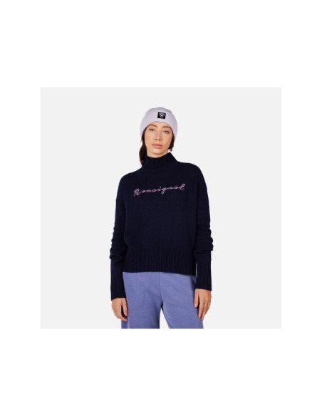 Sweter damski rossignol w signature sweater granatowy
