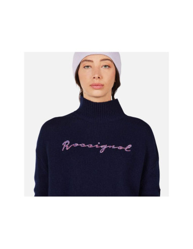 Sweter damski rossignol w signature sweater granatowy