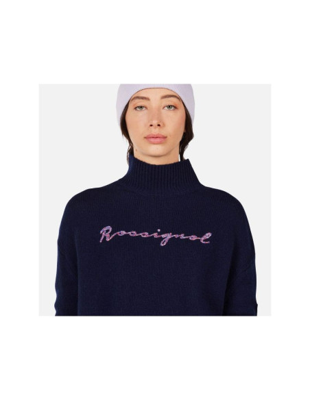 Sweter damski rossignol w signature sweater granatowy