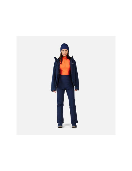 Spodnie narciarskie damskie rossignol w ski softshell pant granatowe