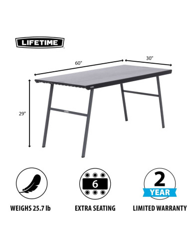 Lifetime biurko składane 152cm 80957