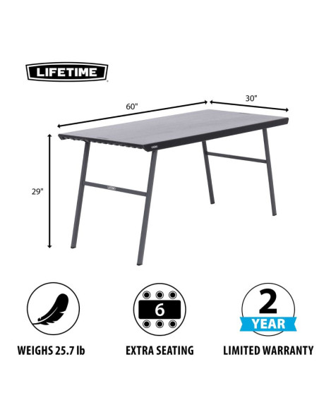 Lifetime biurko składane 152cm 80957