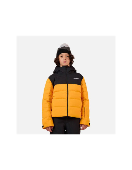 Kurtka narciarska dziecięca rossignol boy siz quilted jkt żółta