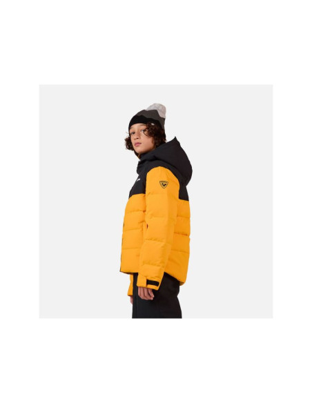 Kurtka narciarska dziecięca rossignol boy siz quilted jkt żółta