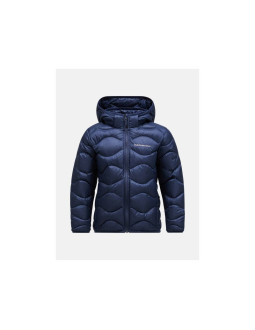 Kurtka puchowa juniorska peak performance jr helium down hood jacket kolor granatowy