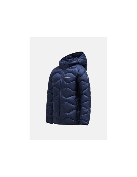 Kurtka puchowa juniorska peak performance jr helium down hood jacket kolor granatowy
