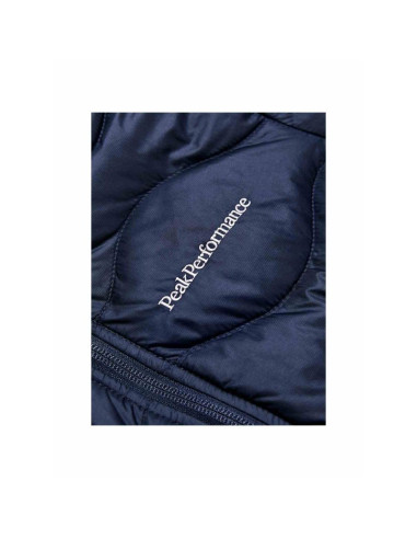 Kurtka puchowa juniorska peak performance jr helium down hood jacket kolor granatowy
