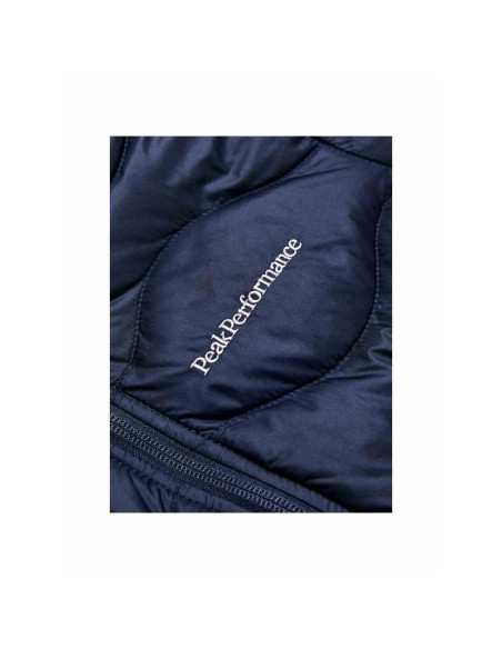 Kurtka puchowa juniorska peak performance jr helium down hood jacket kolor granatowy